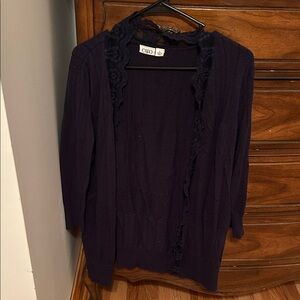 Cato Women's navy blue Lace Cardigan